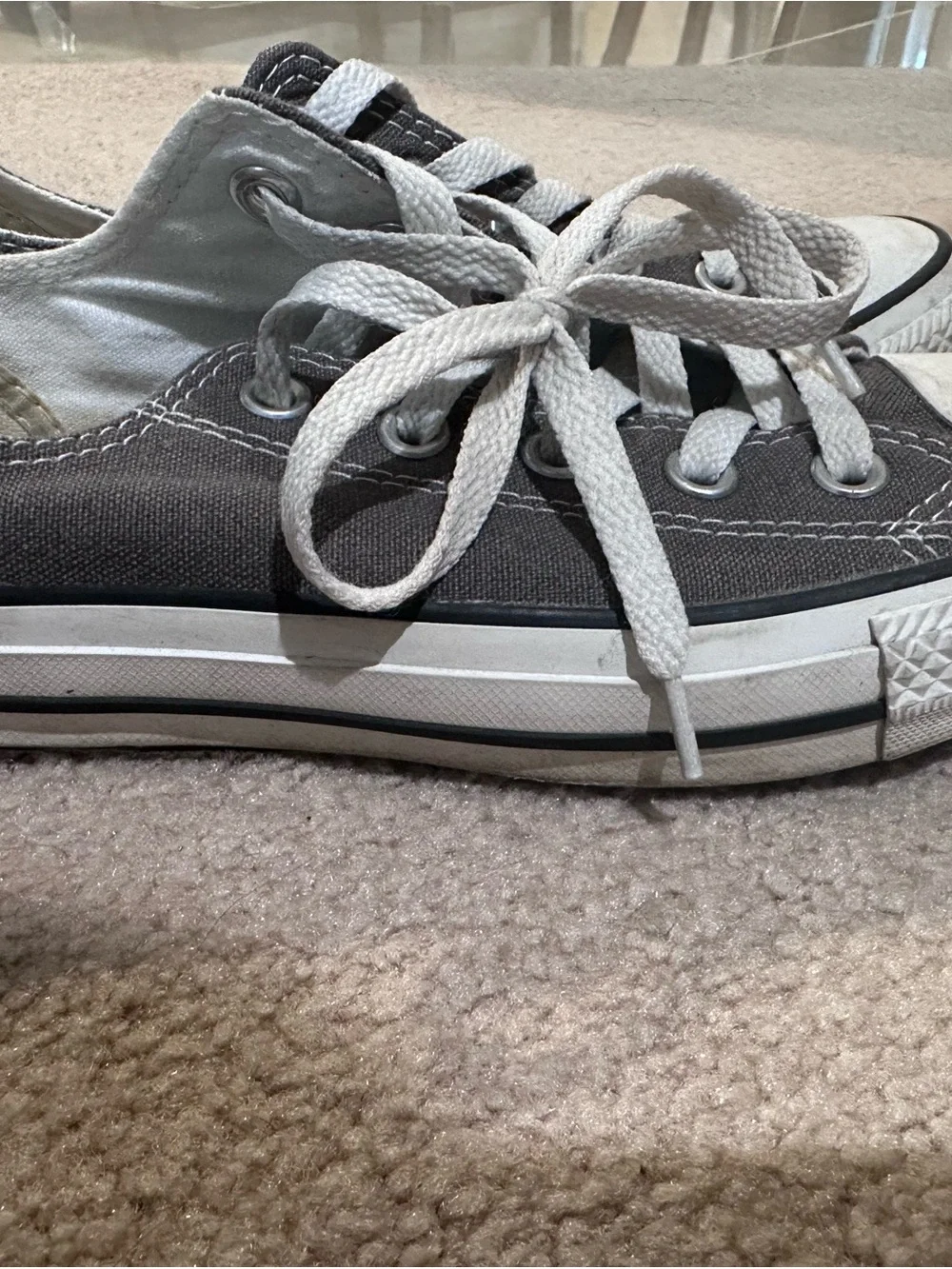 Classic Converse Canvas Sneakers in Grey - Lace-Up Casual Shoes - Picture 4 of 6